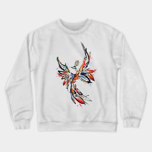 Abstract Flying Phoenix Crewneck Sweatshirt